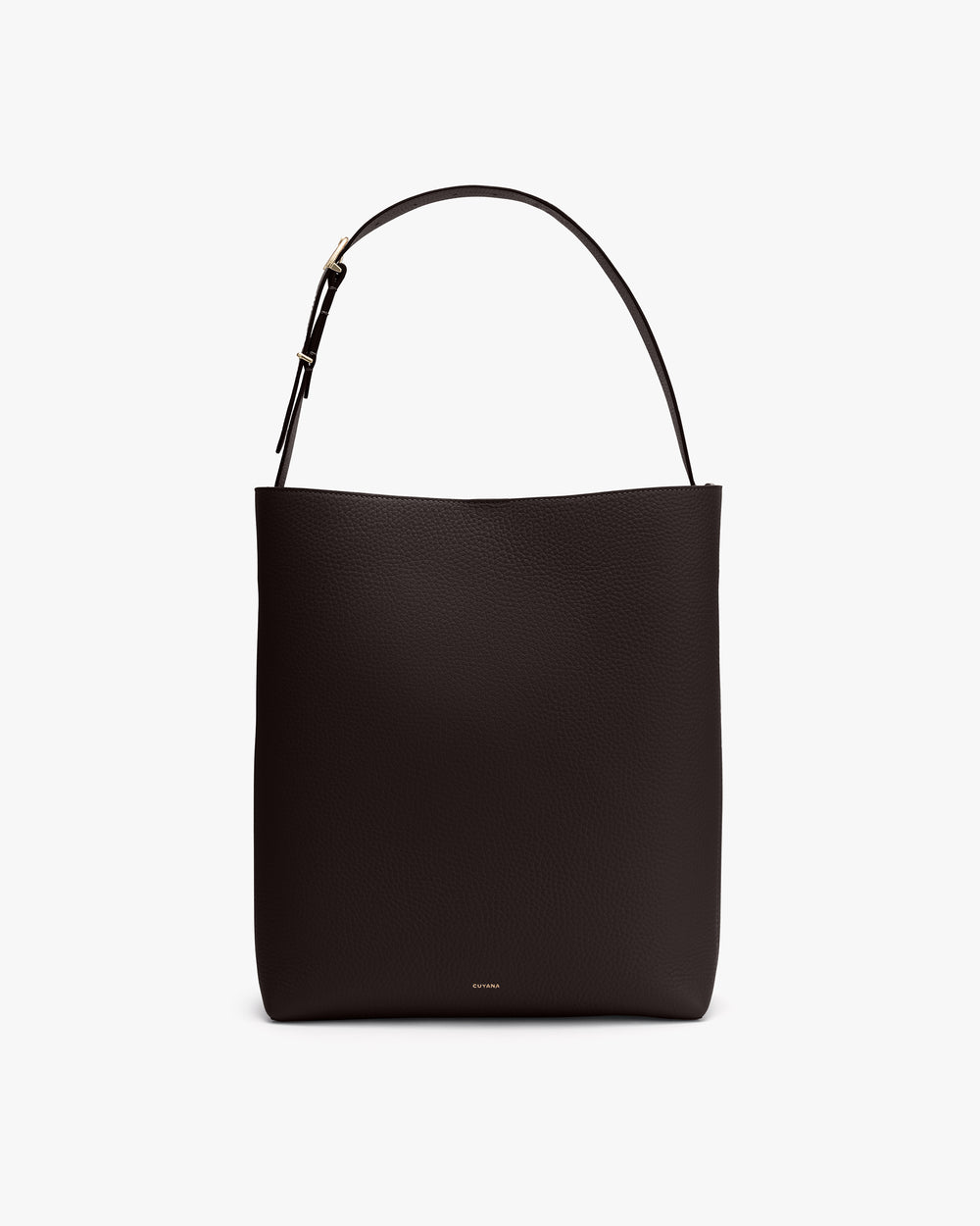 Simple leather tote bag with a single strap.