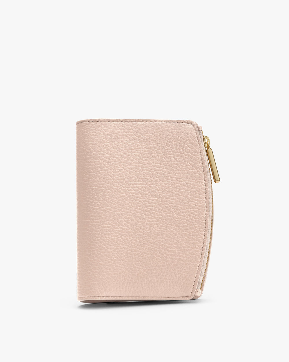 Small textured wallet with a zipper.