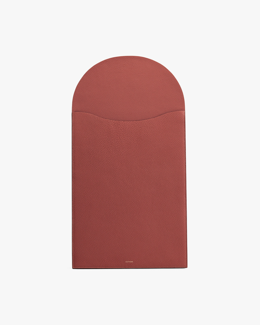 Rectangular case with rounded flap on top.