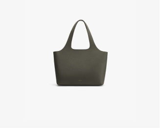 Tote bag with two handles on a plain background.