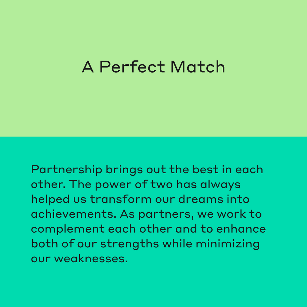 Text image titled A Perfect Match describing the benefits of partnership.