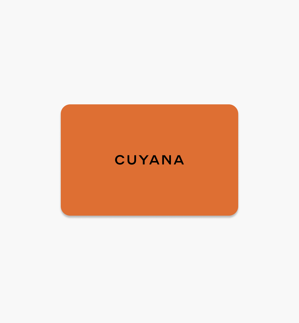 Card with text centered on it.