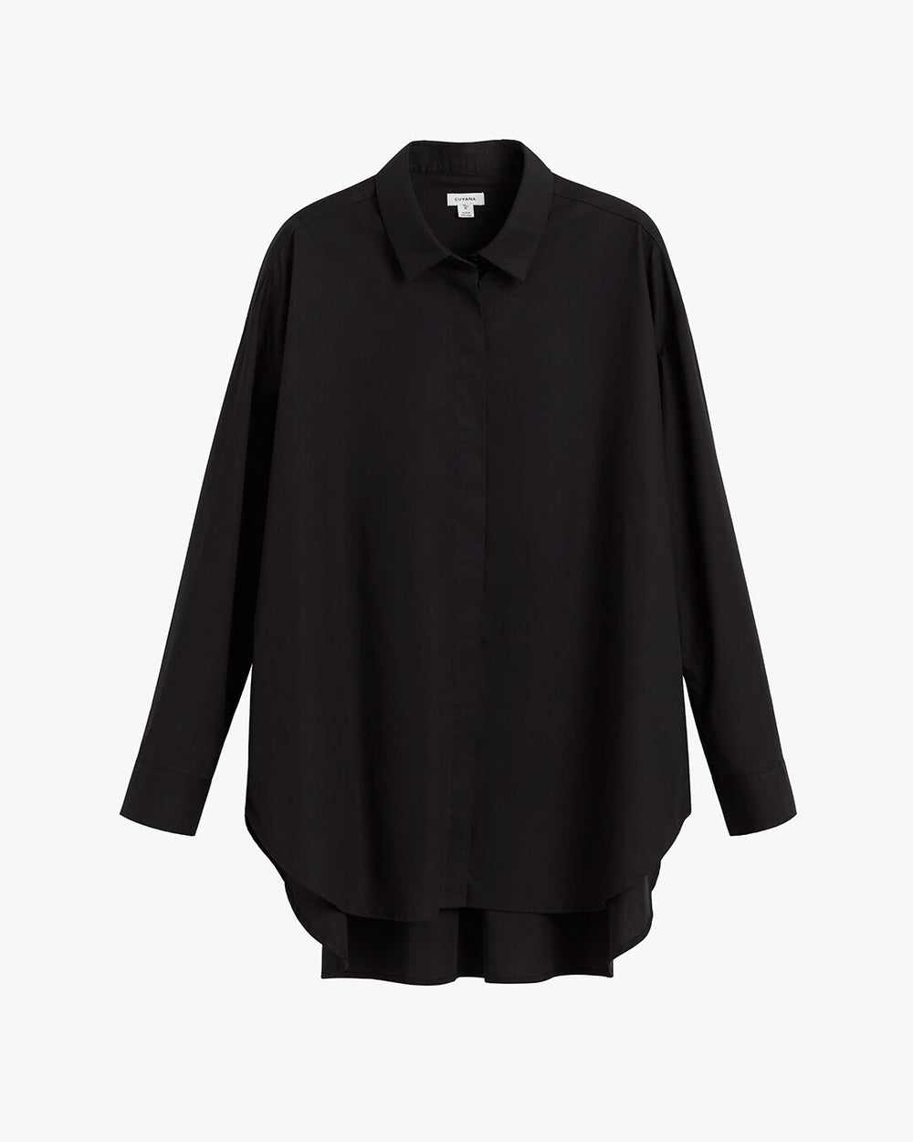 Button-up shirt displayed on plain background.