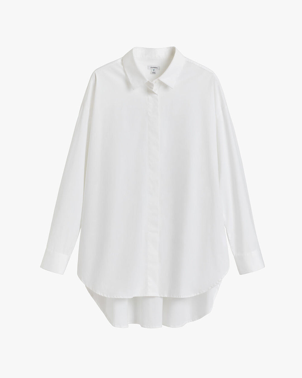Long sleeve blouse on plain background